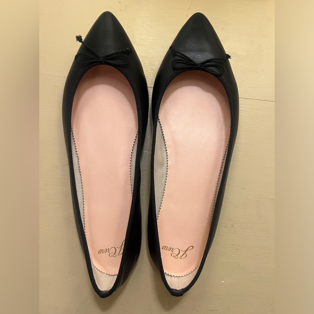 J. Crew Gemma pointed toe leather flat